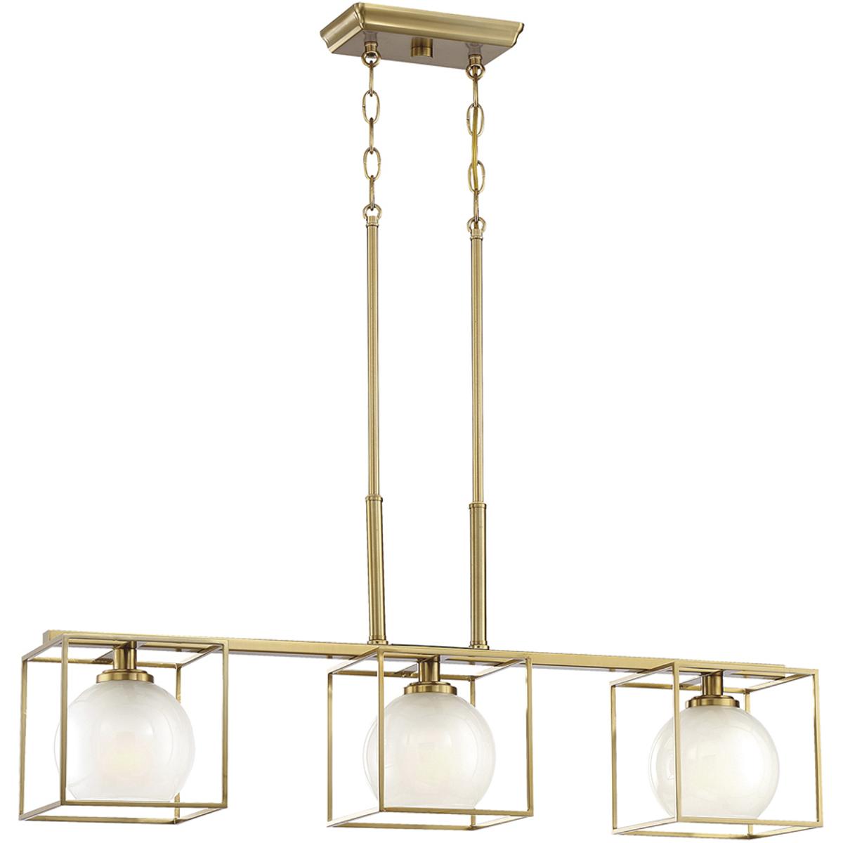 Designers Fountain 94538-BG Cowen 3 Light 34 inch Brushed Gold Chandelier Ceiling Light