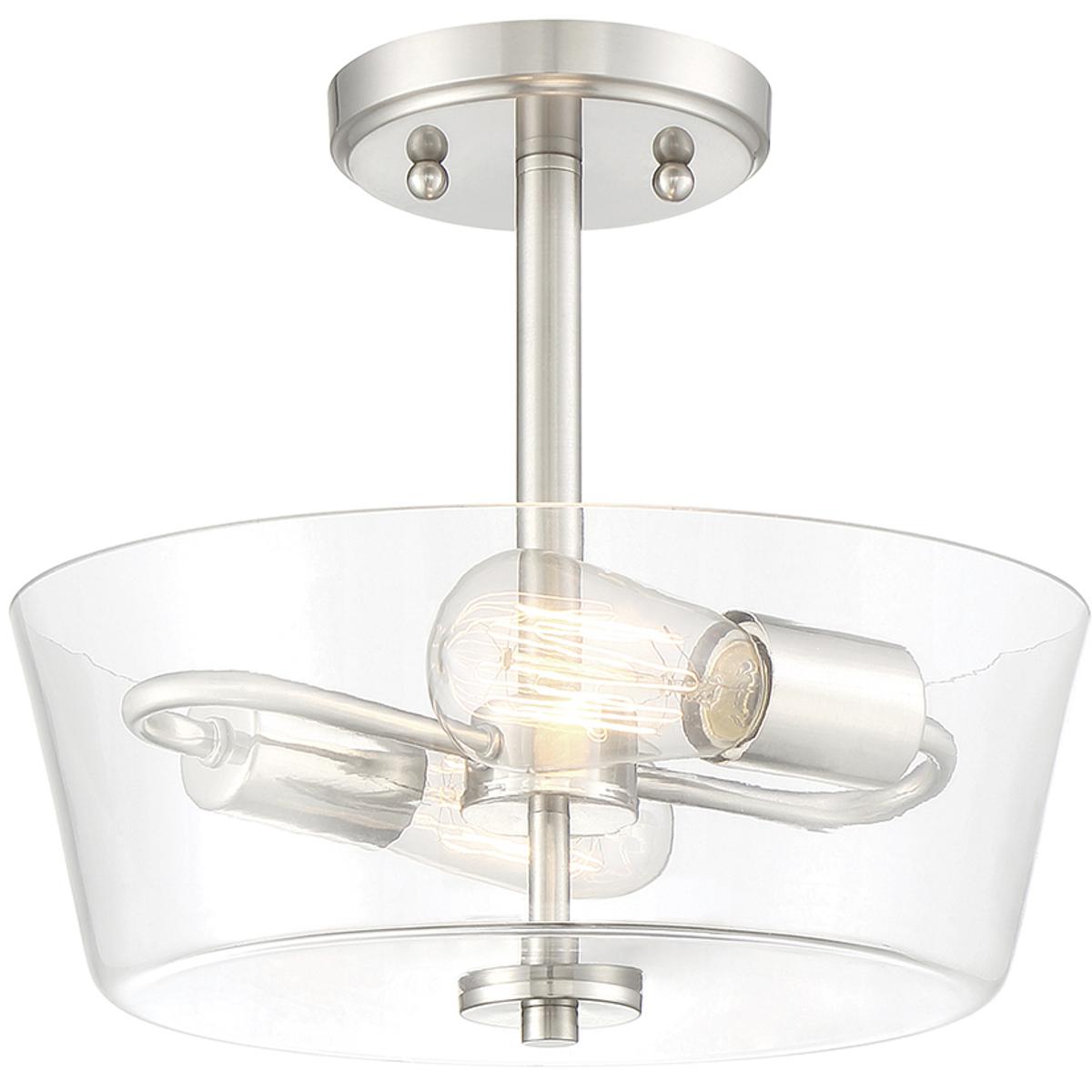 Designers Fountain 95711-SP Westin 2 Light 12 inch Satin Platinum Semi-Flush Ceiling Light