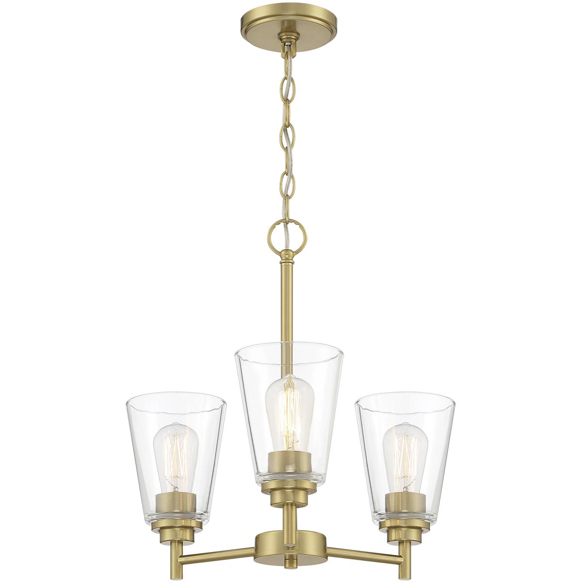 Designers Fountain 95783-BG Westin 3 Light 18 inch Brushed Gold Chandelier Ceiling Light
