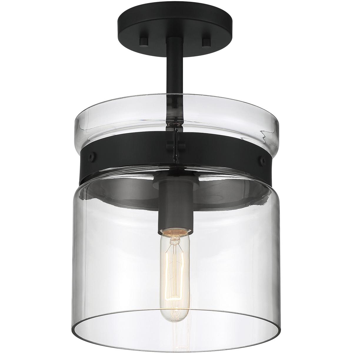 Designers Fountain D222M-SF-MB Midnight LA 1 Light 9 inch Matte Black Semi-Flush Ceiling Light