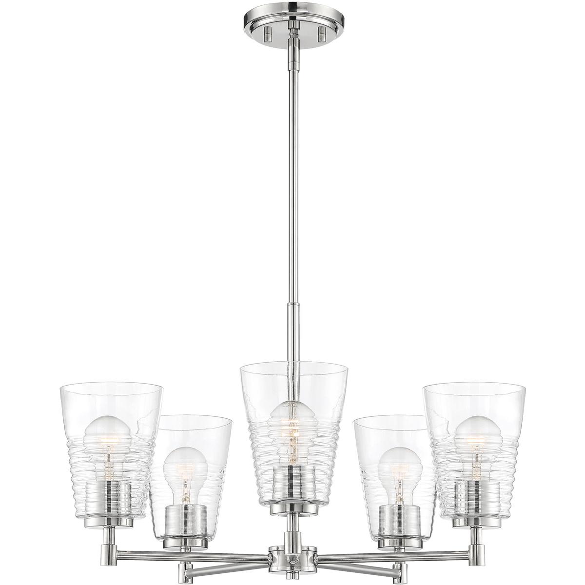 Designers Fountain D230M-5CH-PN Ingo 5 Light 24 inch Polished Nickel Chandelier Ceiling Light