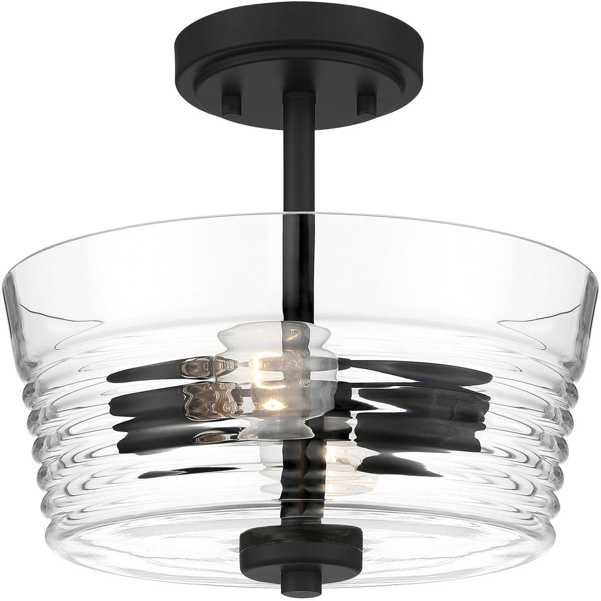 Designers Fountain D230M-SF-MB Ingo 2 Light 12 inch Matte Black Semi-Flush Ceiling Light