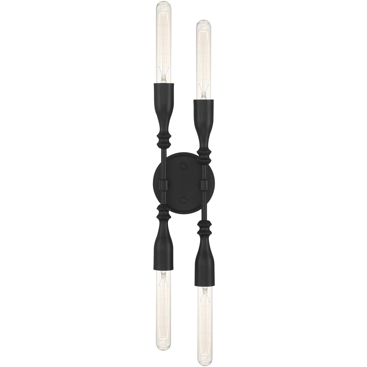 Designers Fountain D231M-4B-MB Louise 4 Light 16 inch Matte Black Vanity Light Wall Light