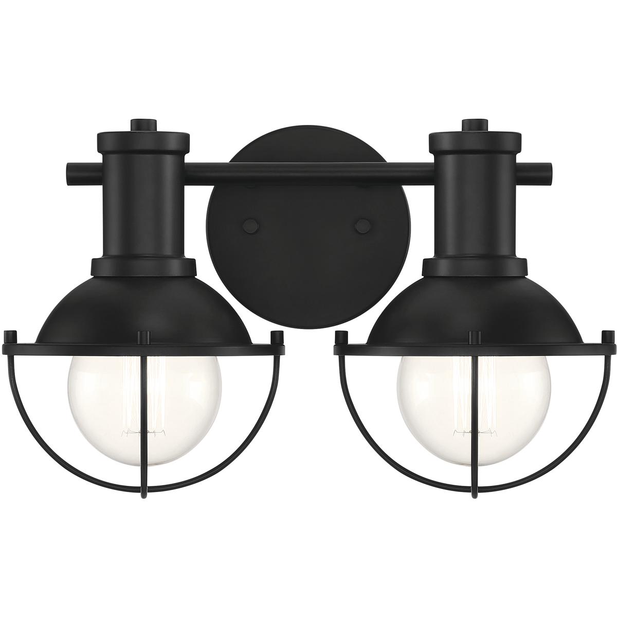 Designers Fountain D243M-2B-MB Dalton 2 Light 15 inch Matte Black Vanity Light Wall Light