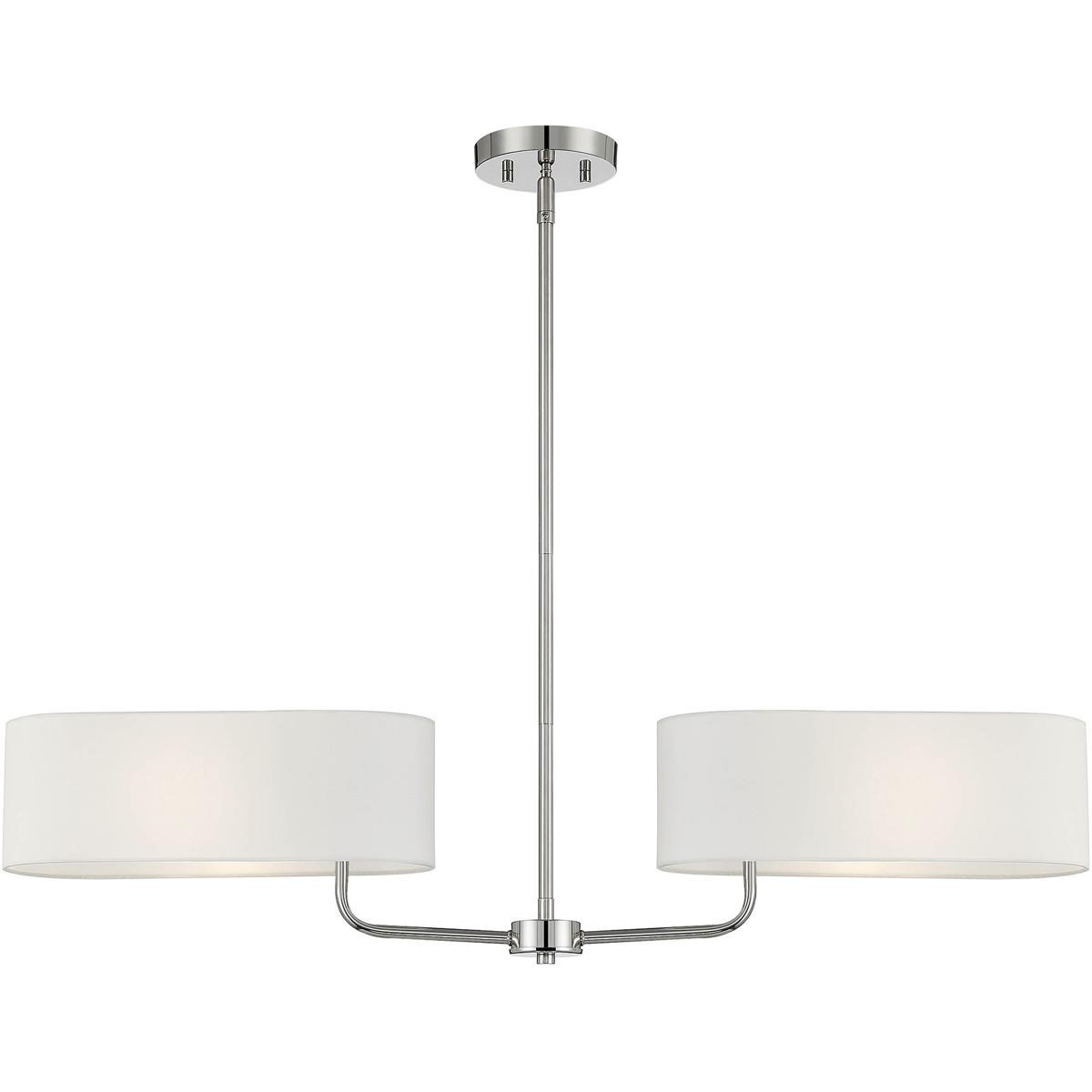 Designers Fountain D253M-IS-PN Midtown 2 Light 38 inch Polished Nickel Island Light Ceiling Light
