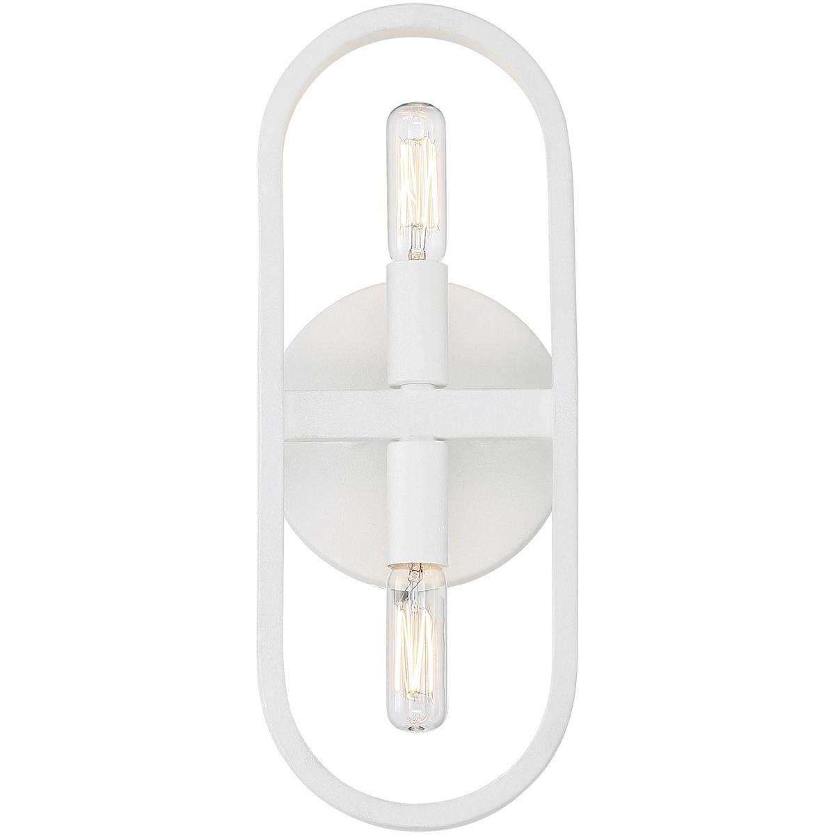 Designers Fountain D254C-2WS-MW Carousel 2 Light 5 inch Matte White Wall Sconce Wall Light