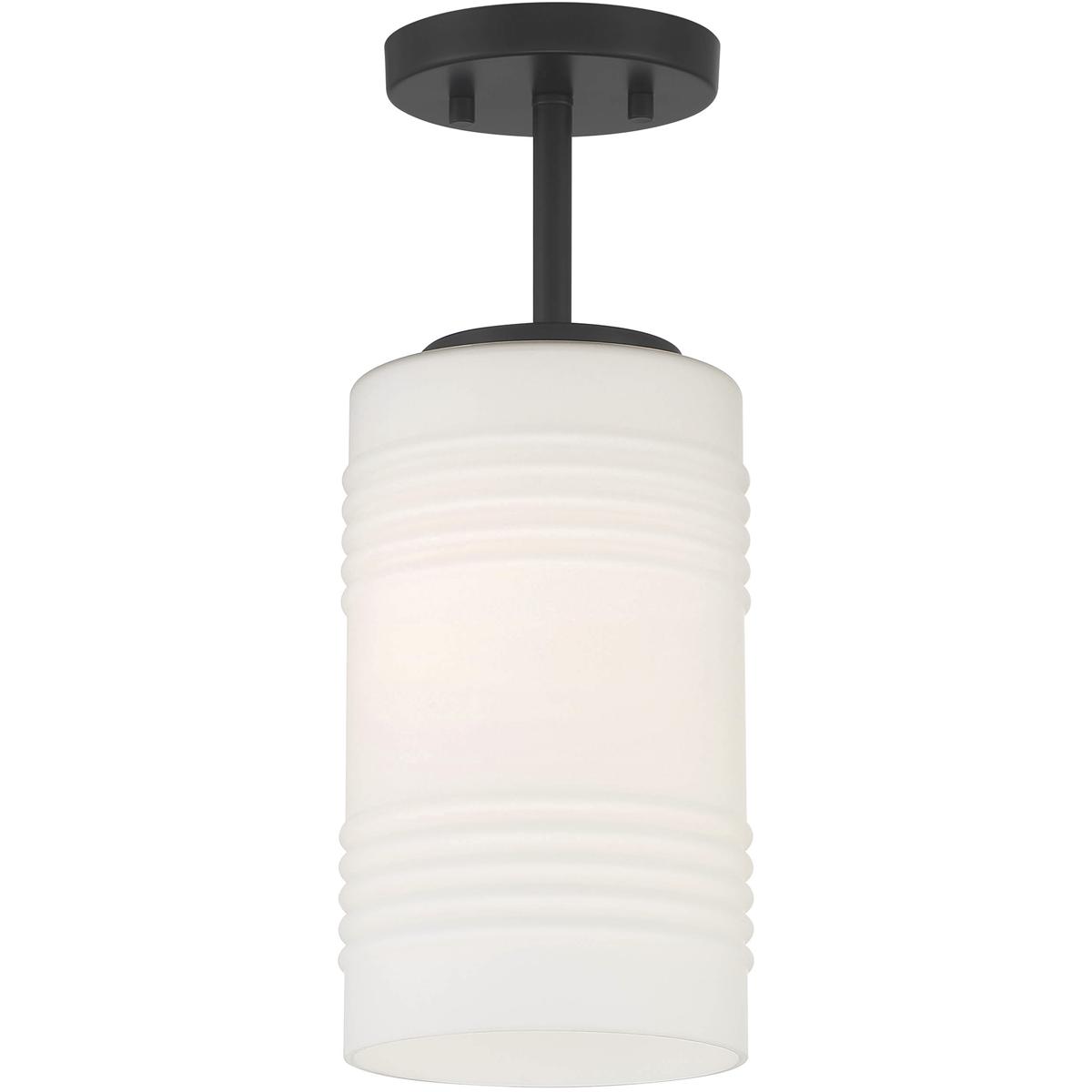 Designers Fountain D257M-SF-MB Leavenworth 1 Light 6 inch Matte Black Semi-Flush Convertible Ceiling Light