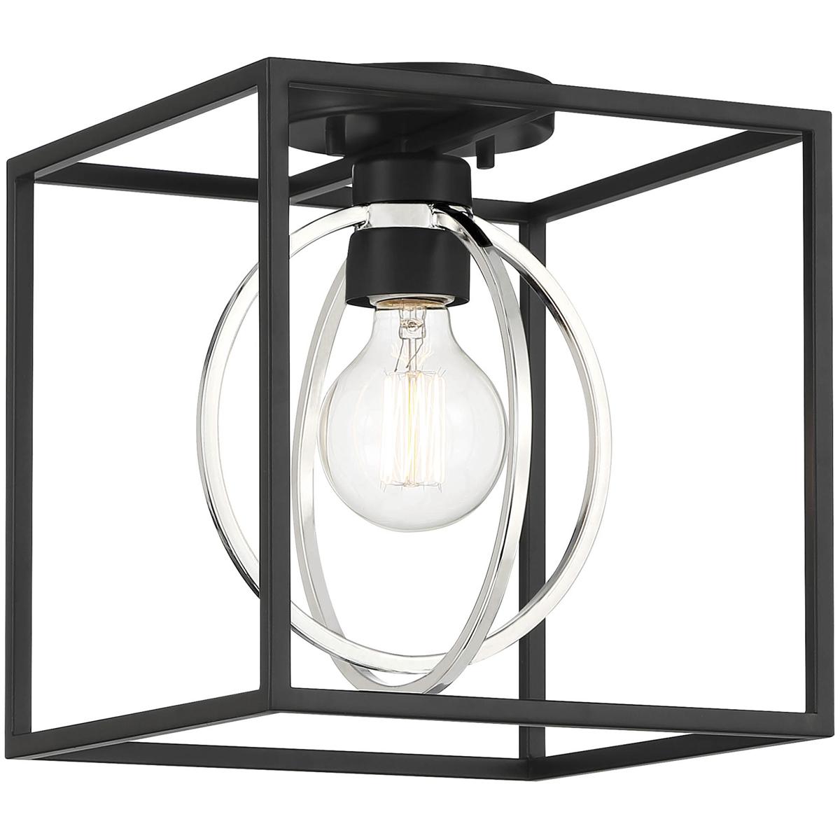 Designers Fountain D260M-SF-MB Kew Gardens 1 Light 10 inch Matte Black Semi-Flush Ceiling Light