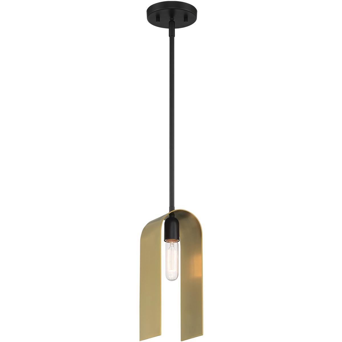 Designers Fountain D263M-4P-MB U Turn 1 Light 4.5 inch Matte Black Pendant Ceiling Light