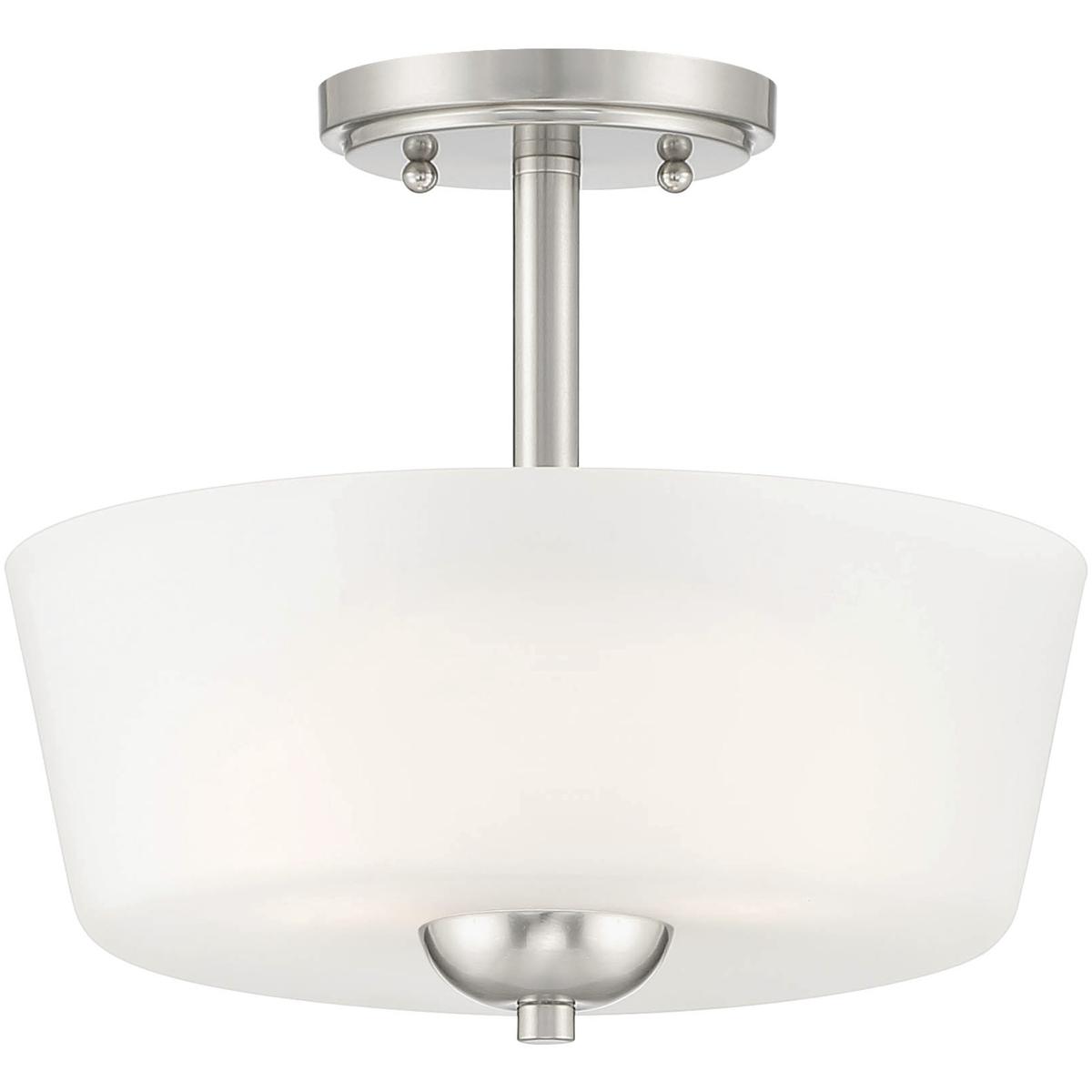 Designers Fountain D267M-SF-BN Malone 2 Light 12 inch Brushed Nickel Semi-Flush Ceiling Light