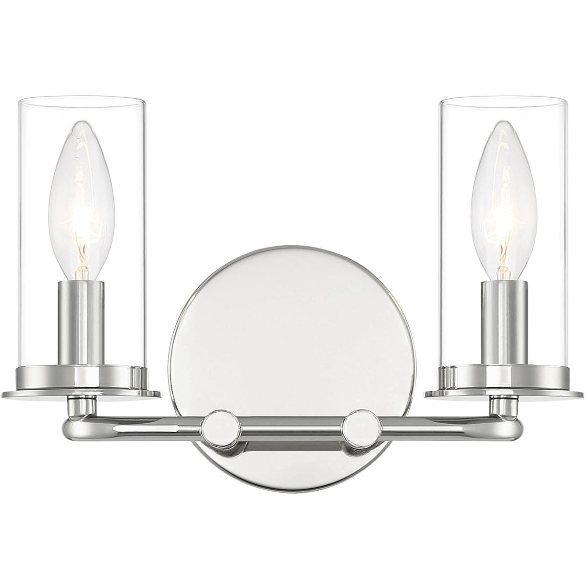 Designers Fountain D268C-2B-PN Hudson Heights 2 Light 11 inch Polished Nickel Vanity Light Wall Light