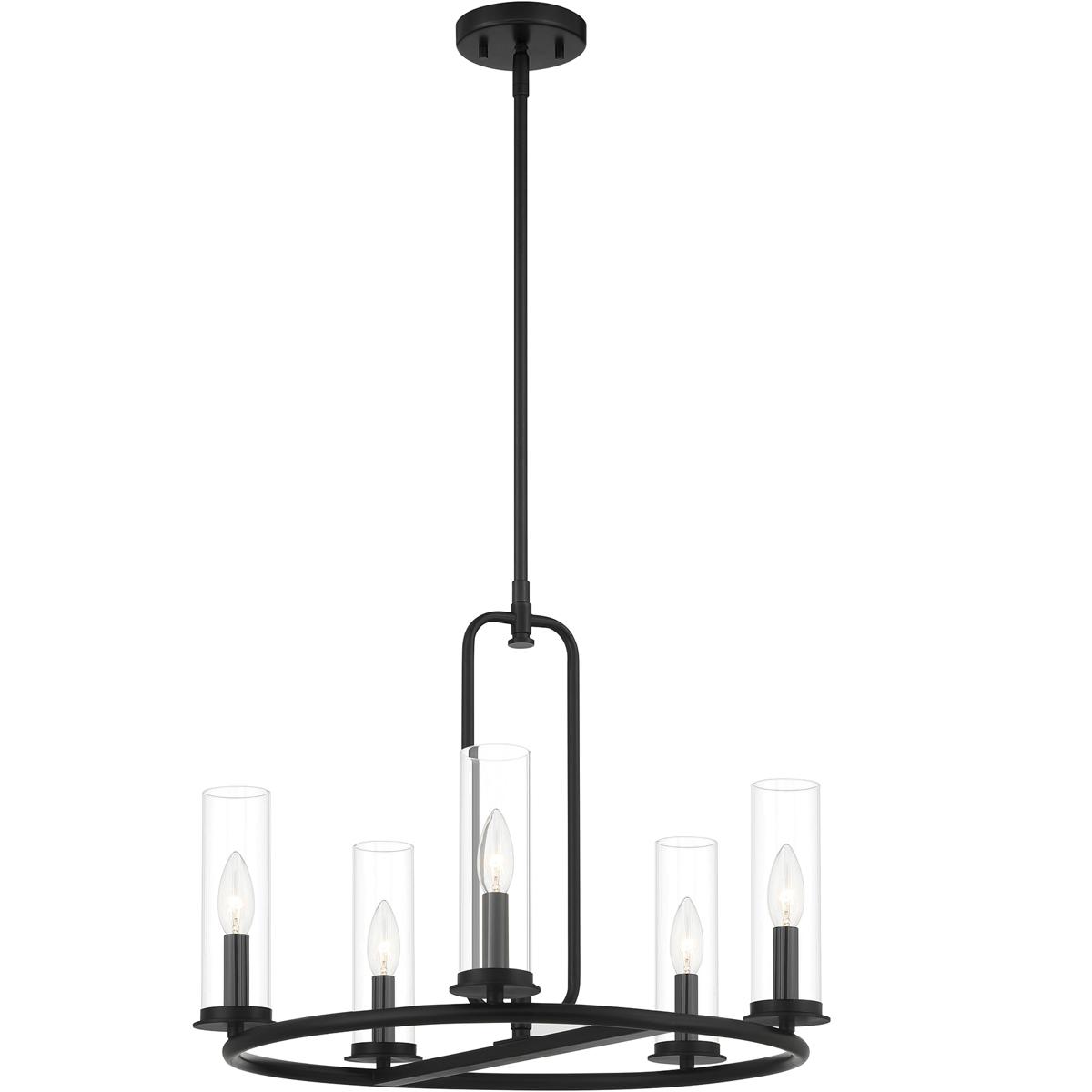 Designers Fountain D268C-5CH-MB Hudson Heights 5 Light 22.75 inch Matte Black Chandelier Ceiling Light