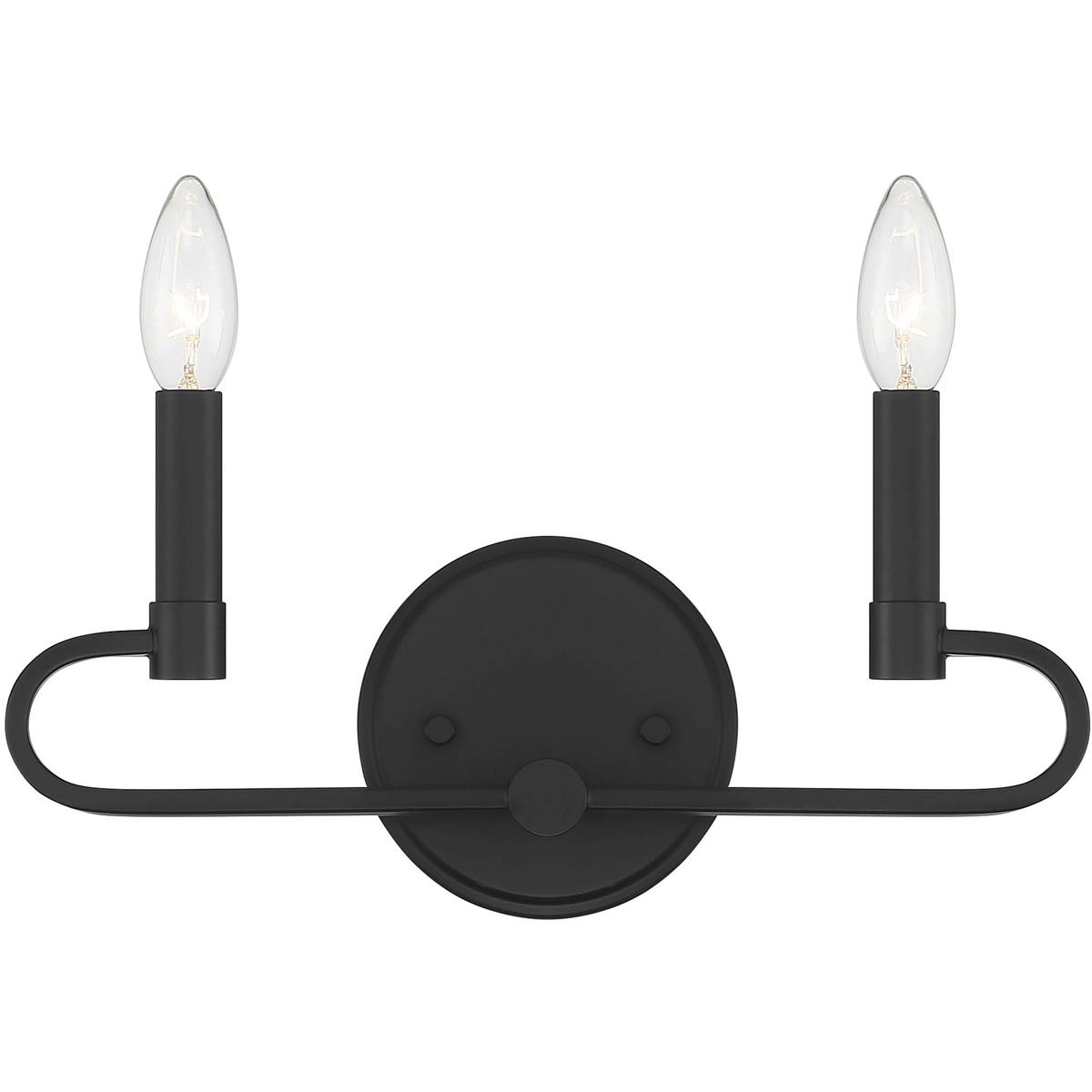 Designers Fountain D269C-2B-MB Summit 2 Light 14 inch Matte Black Vanity Light Wall Light