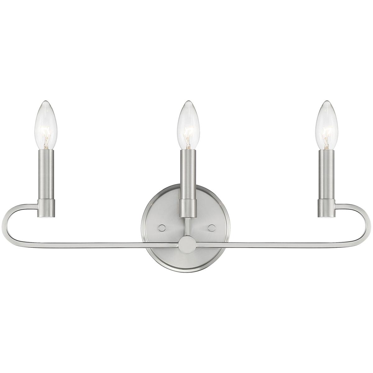 Designers Fountain D269C-3B-BN Summit 3 Light 20 inch Brushed Nickel Vanity Light Wall Light