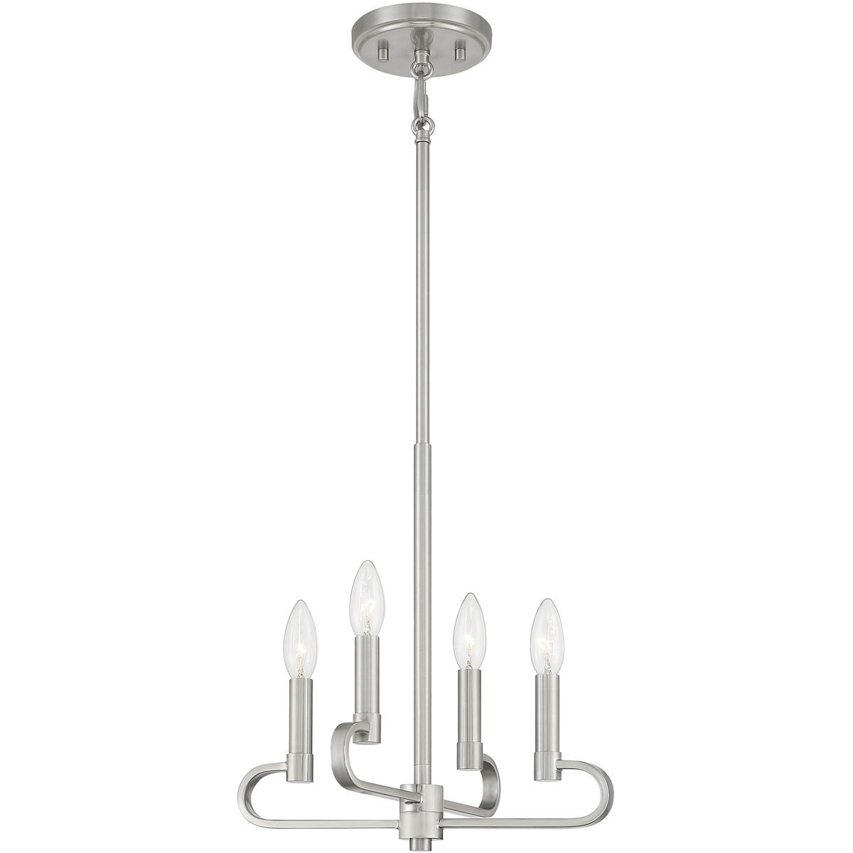 Designers Fountain D269C-4CH-BN Summit 4 Light 14 inch Brushed Nickel Chandelier Convertible Ceiling Light