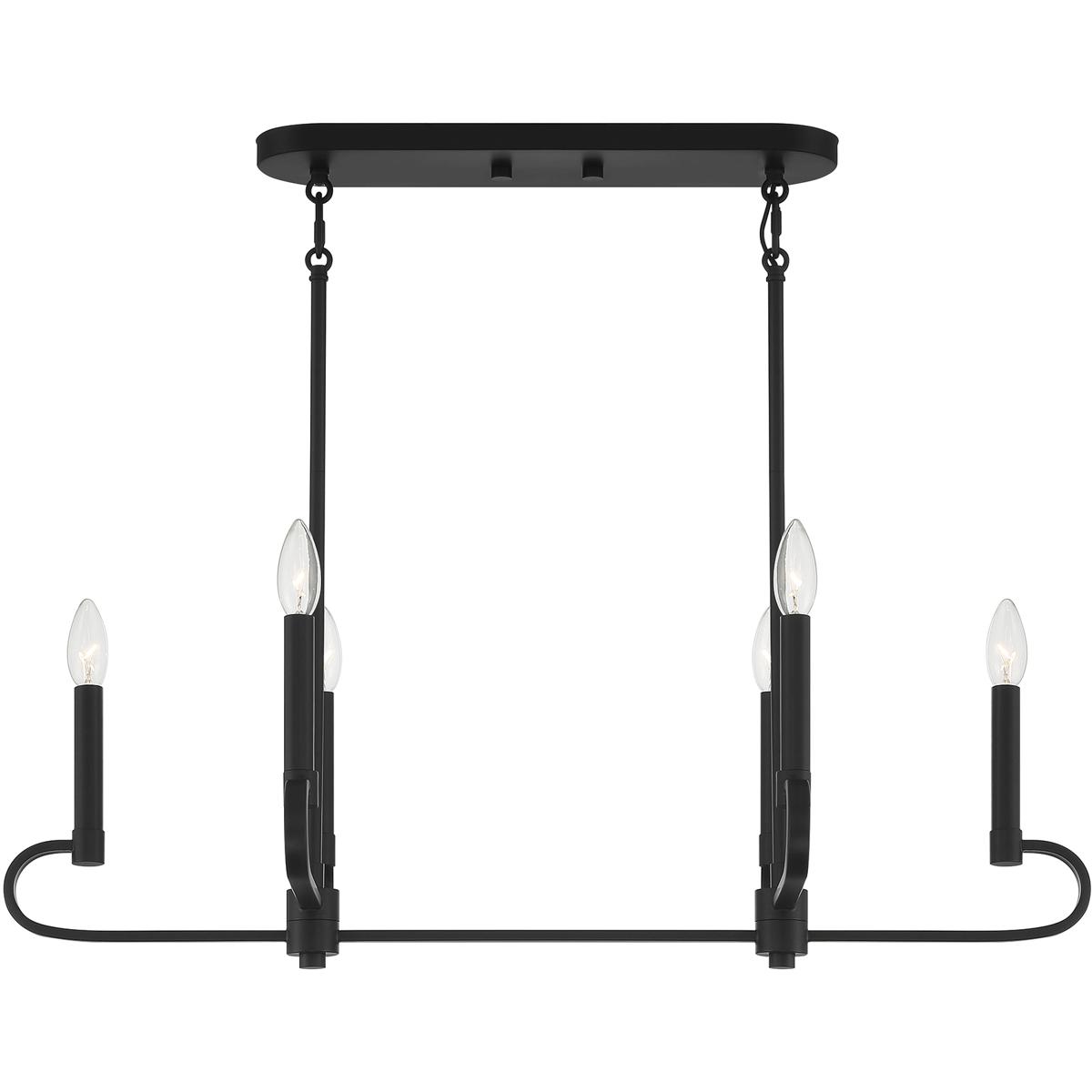 Designers Fountain D269C-IS-MB Summit 6 Light 32 inch Matte Black Island Light Ceiling Light