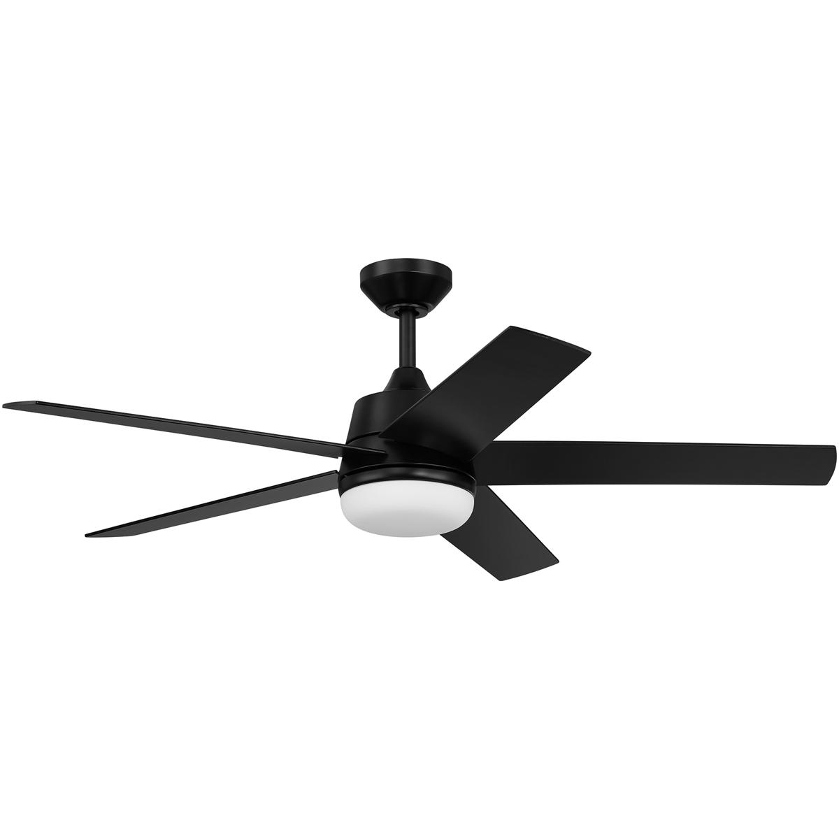 Designers Fountain FS-ATR52RGB-MB Astrea 52 inch Matte Black with Matte Black/Sepia Brown Reversible Blades Ceiling Fan