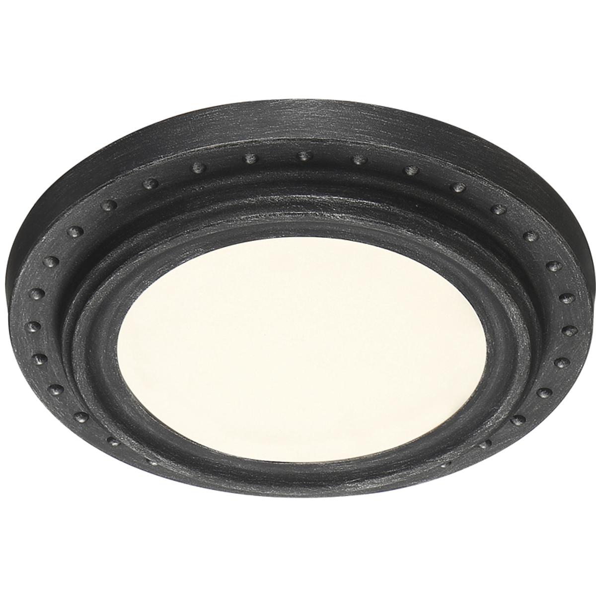 Designers Fountain LED1272-WP Edge Lit LED 9 inch Weathered Pewter Flushmount Ceiling Light