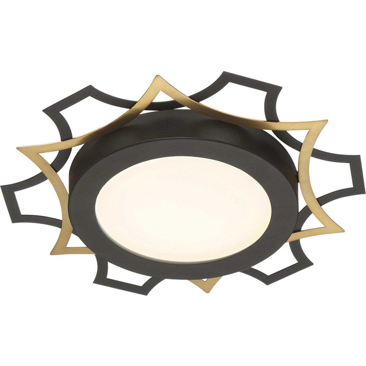Designers Fountain LED1279-BK Edge Lit LED 12 inch Black Flushmount Ceiling Light