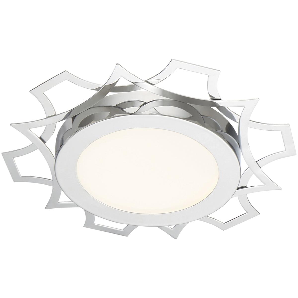 Designers Fountain LED1279-CH Edge Lit LED 12 inch Chrome Flushmount Ceiling Light