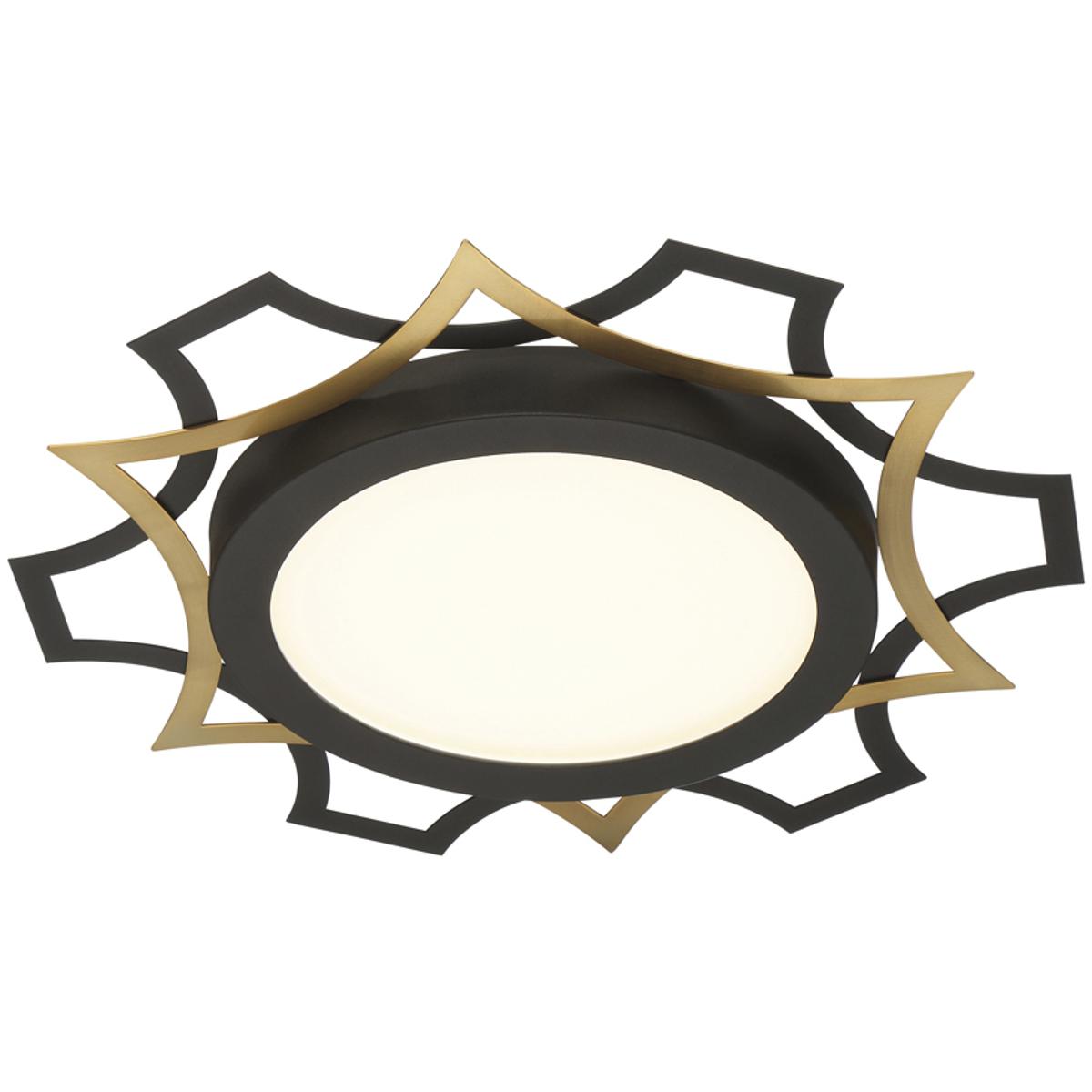 Designers Fountain LED1299-BK Edge Lit LED 16 inch Black Flushmount Ceiling Light
