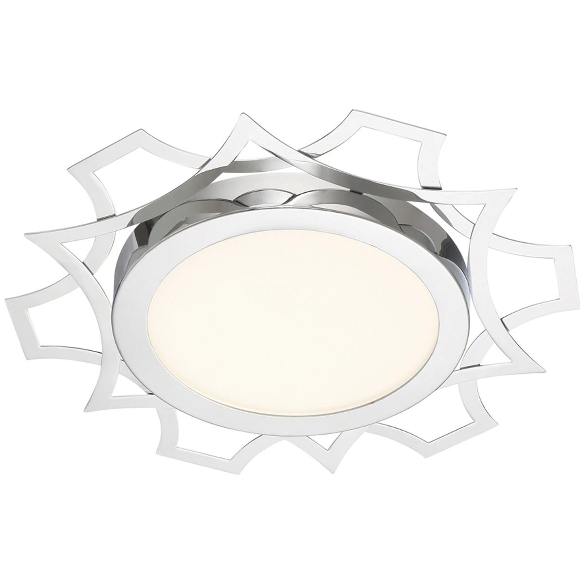 Designers Fountain LED1299-CH Edge Lit LED 16 inch Chrome Flushmount Ceiling Light