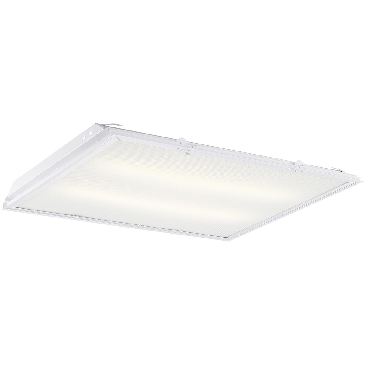 Designers Fountain TRS22BL20PD EnviroLite LED 24 inch White Troffer Ceiling Light, Shallow Prismatic Lens