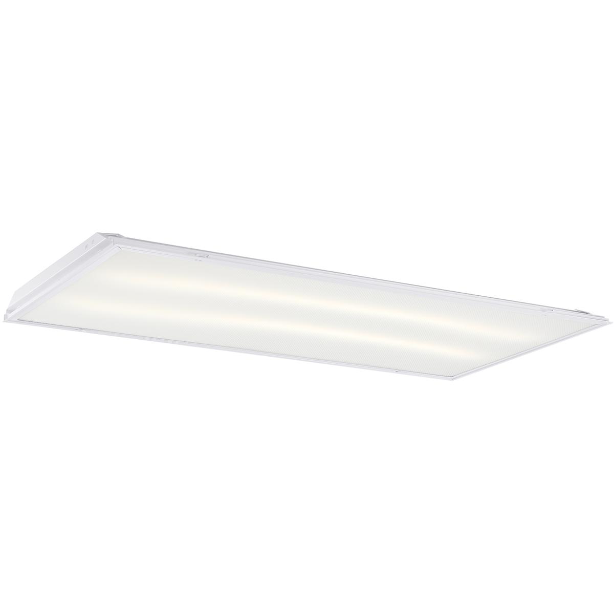 Designers Fountain TRS24BL40PD EnviroLite LED 48 inch White Troffer Ceiling Light, Shallow Prismatic Lens