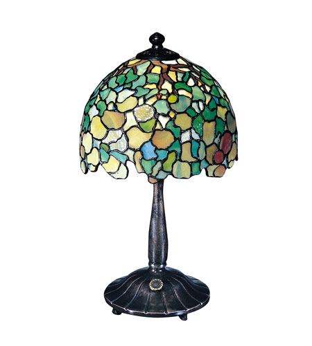 Dale Tiffany Hydrangea Replica Lamp 2 Light in Antique Bronze 101206