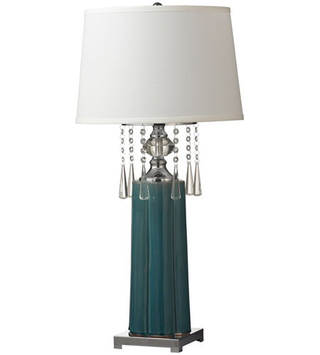 Polished Chrome Table Lamp Portable Light, 32 Inch Crystal Table Lamps