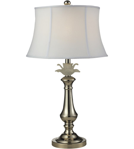 white flower table lamp
