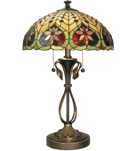 Dale Tiffany TT60024 Evelyn 27 inch 75.00 watt Antique Brass Table Lamp  Portable Light