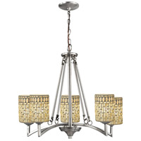 Dale Tiffany TH14293 Springdale 5 Light 25 inch Satin Nickel Chandelier Ceiling Light photo thumbnail