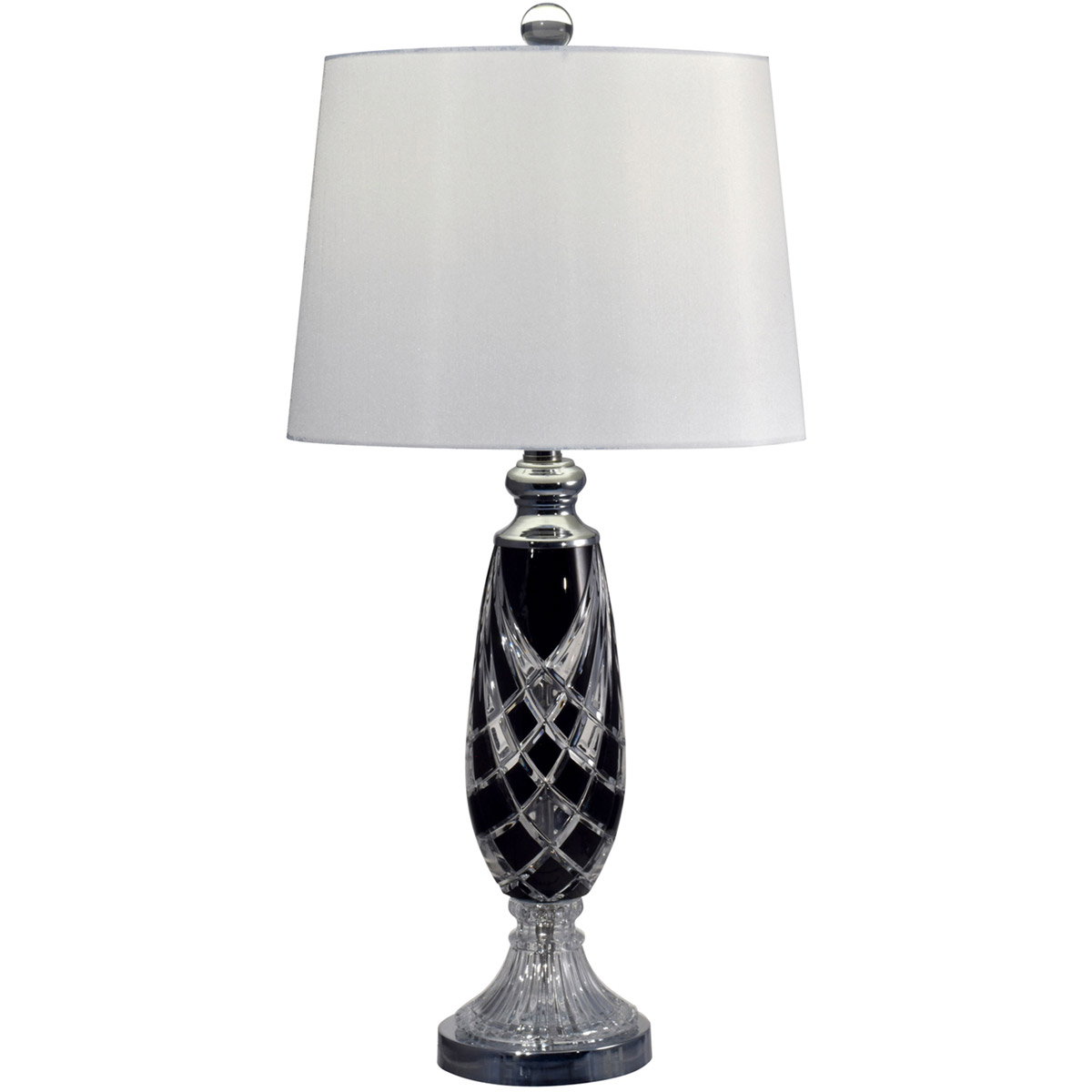 black and chrome table lamp