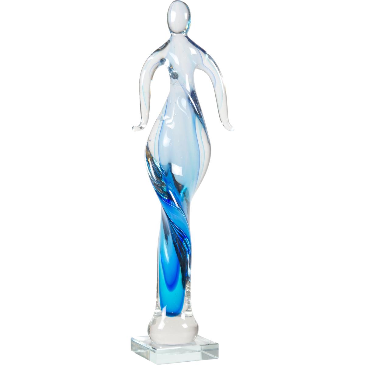 Dale Tiffany 17" Middleton Art Glass Figurine, One Size, Blue