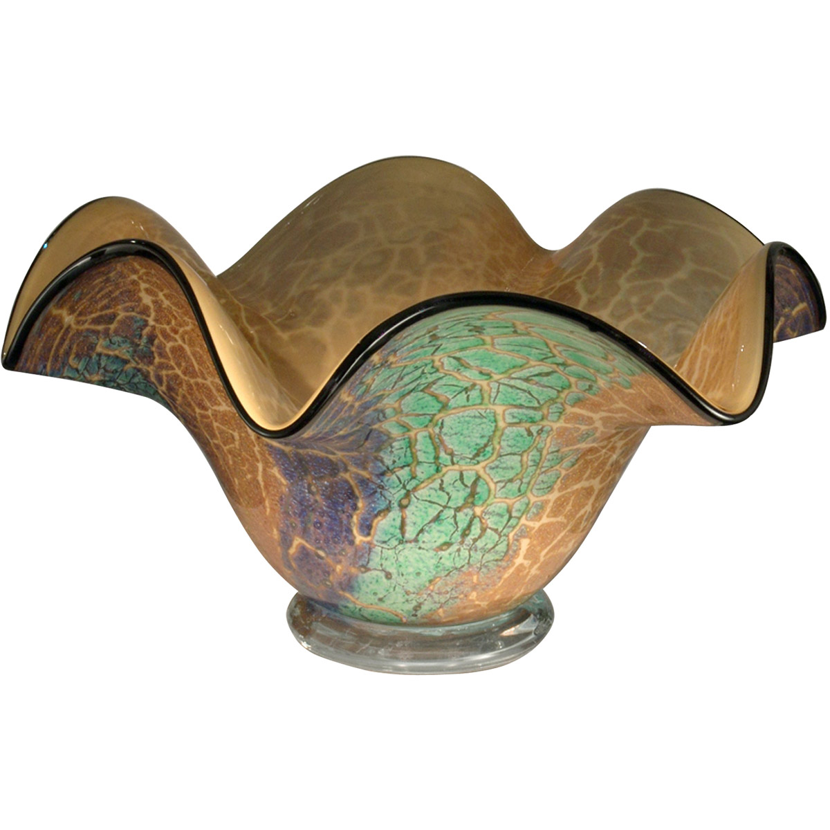 Dale Tiffany AV12037 Evelyn 16 X 9 inch Blown Art Glass Bowl
