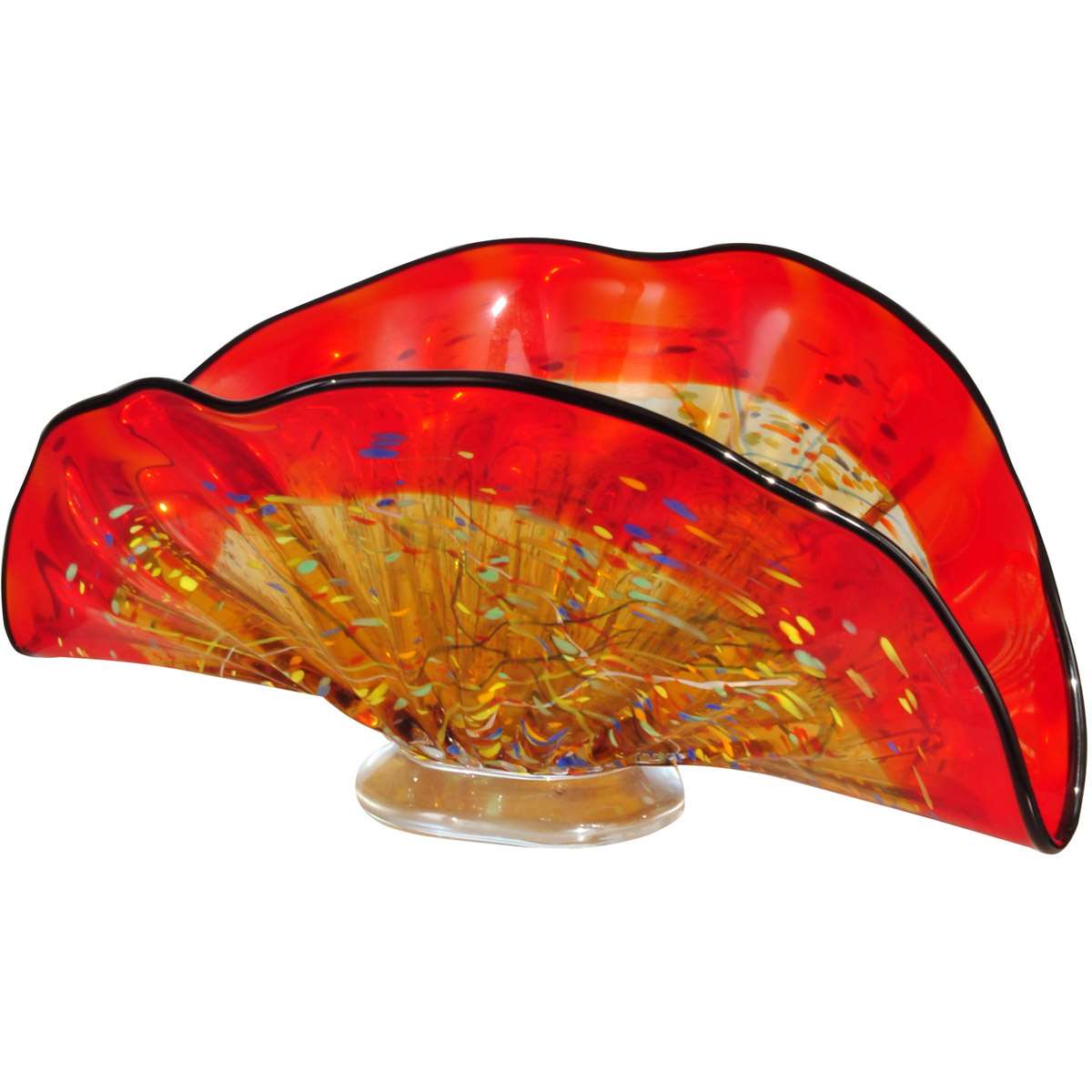 Dale Tiffany Vecchia Shell Art Glass Vase, One Size, Multiple Colors