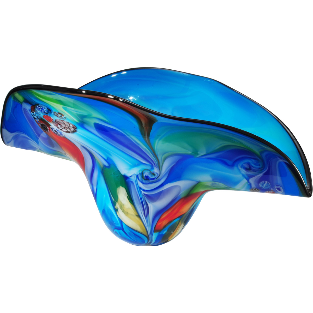 Dale Tiffany Blue Agavi Art Glass Bowl, One Size, Multiple Colors