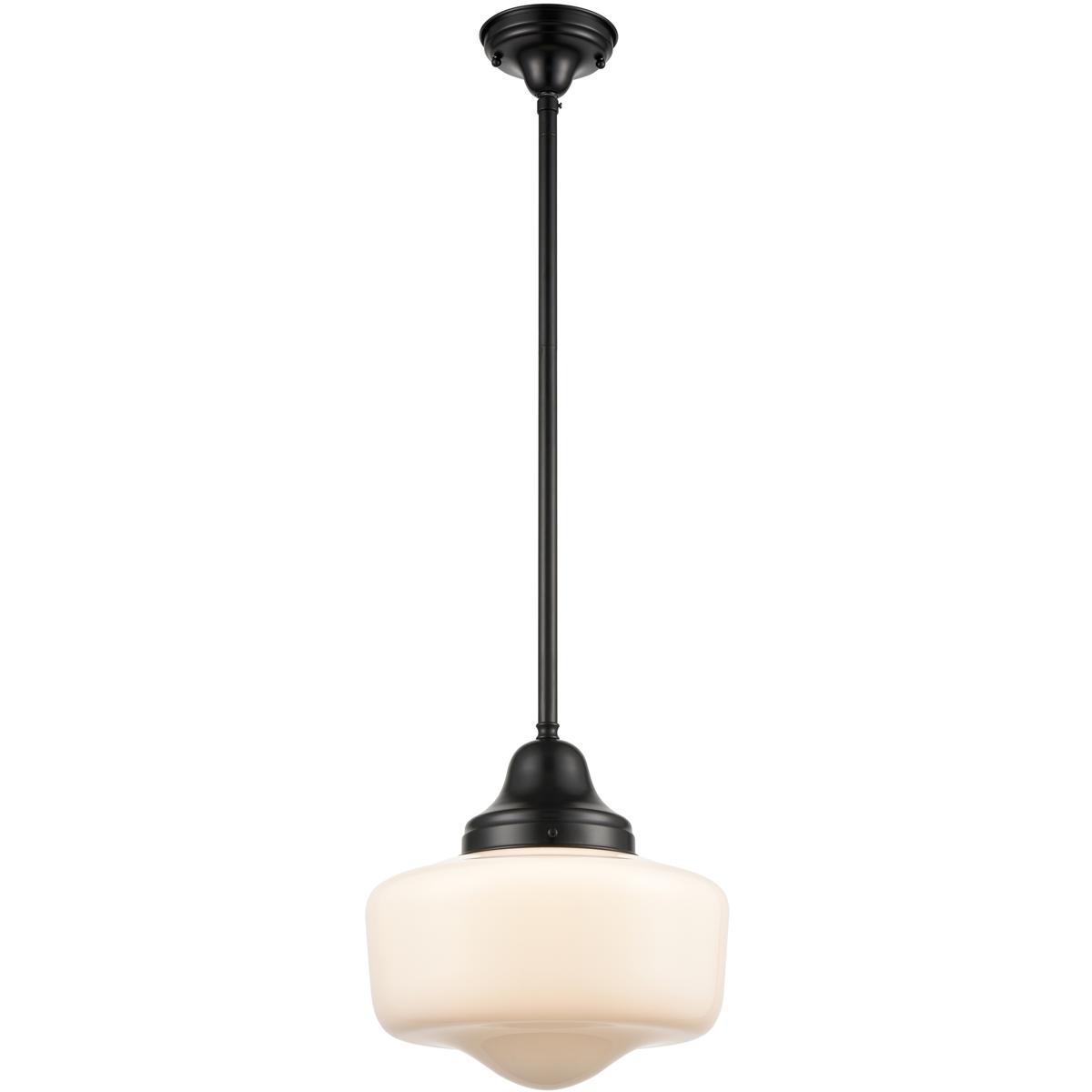 DVI DVP7521EB Schoolhouse 1 Light Ebony Pendant Ceiling Light