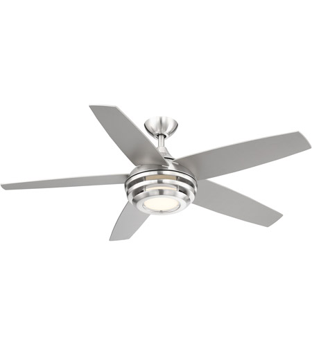 Petani 52 Inch Brushed Nickel With Silver Plywood Blades Ceiling Fan