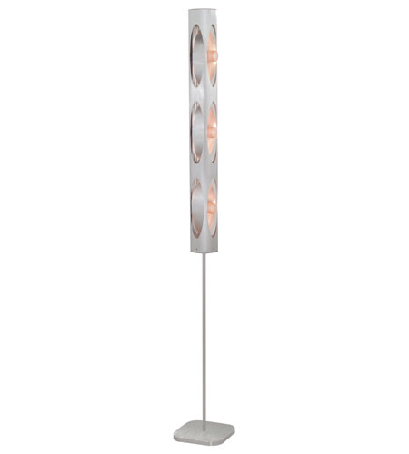 Caiman 3 Light Floor Lamps in Brushed Aluminum 88419A