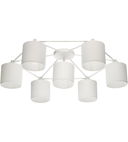 Eglo 97903a Staiti 7 Light 33 Inch White Semi Flush Mount Ceiling