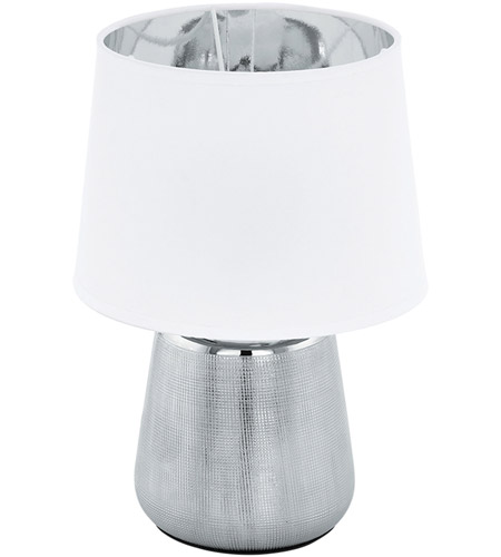 12 Inch Silver Table Lamp Portable Light, 12 Inch Table Lamp