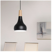 Eglo 205154A Sabinar 1 Light 7 inch Structured Black and Shiny White Pendant Ceiling Light 205154A_App.jpg thumb