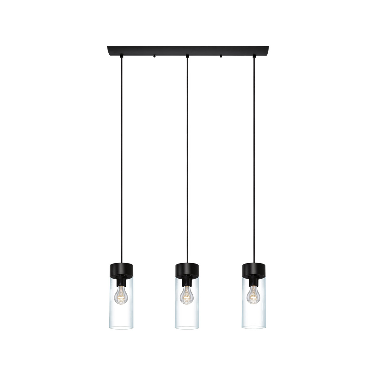 Eglo 202128A Montey 3 Light 27.95 inch Matte Black Pendant Ceiling Light