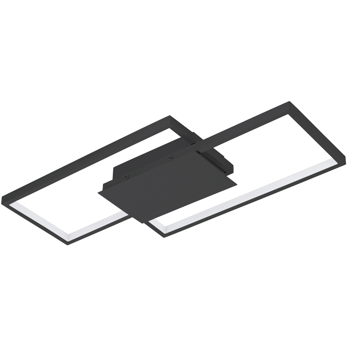 Eglo 204052A Milanius LED 20.47 inch Matte Black Flush Mount Ceiling Light, Wall Mountable