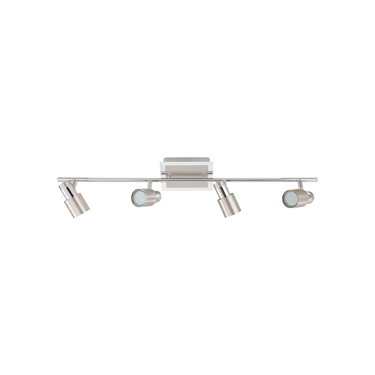 Eglo 204197A Davida-2 4 Light 120 Matte Nickel and Chrome Track Light Ceiling Light