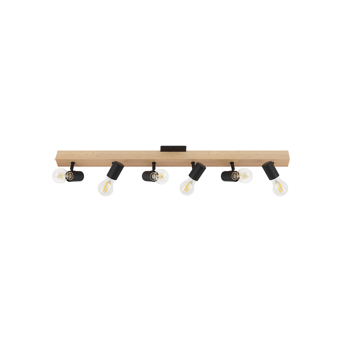 Eglo 204198A Kingswood 6 Light 120 Brown and Black Track Light Ceiling Light