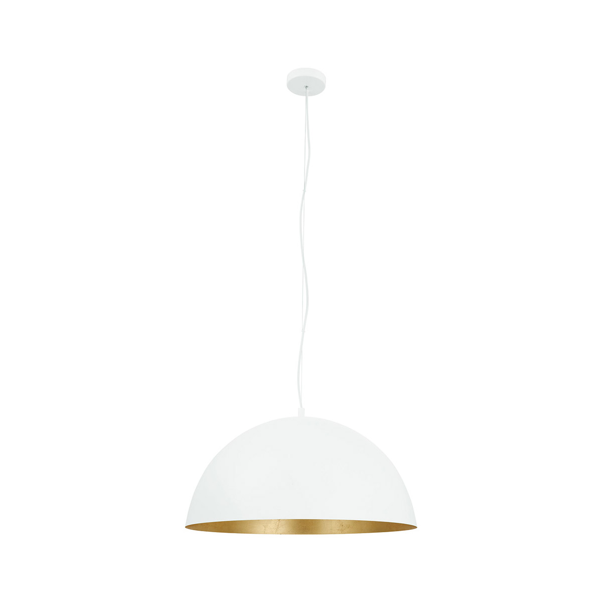 Eglo 204323A Rafaelino 1 Light 23.62 inch White and Gold Leaf Bowl Pendant Ceiling Light
