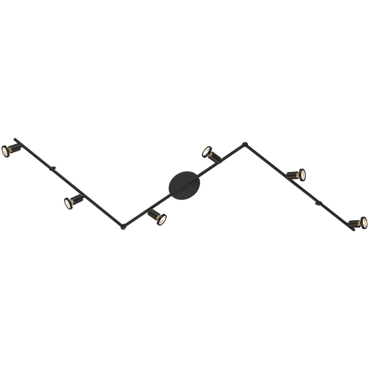 Eglo 205387A Tremendo 6 Light 120 Structured Black Track Light Ceiling Light